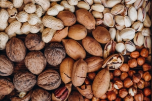 brown and beige nut lot